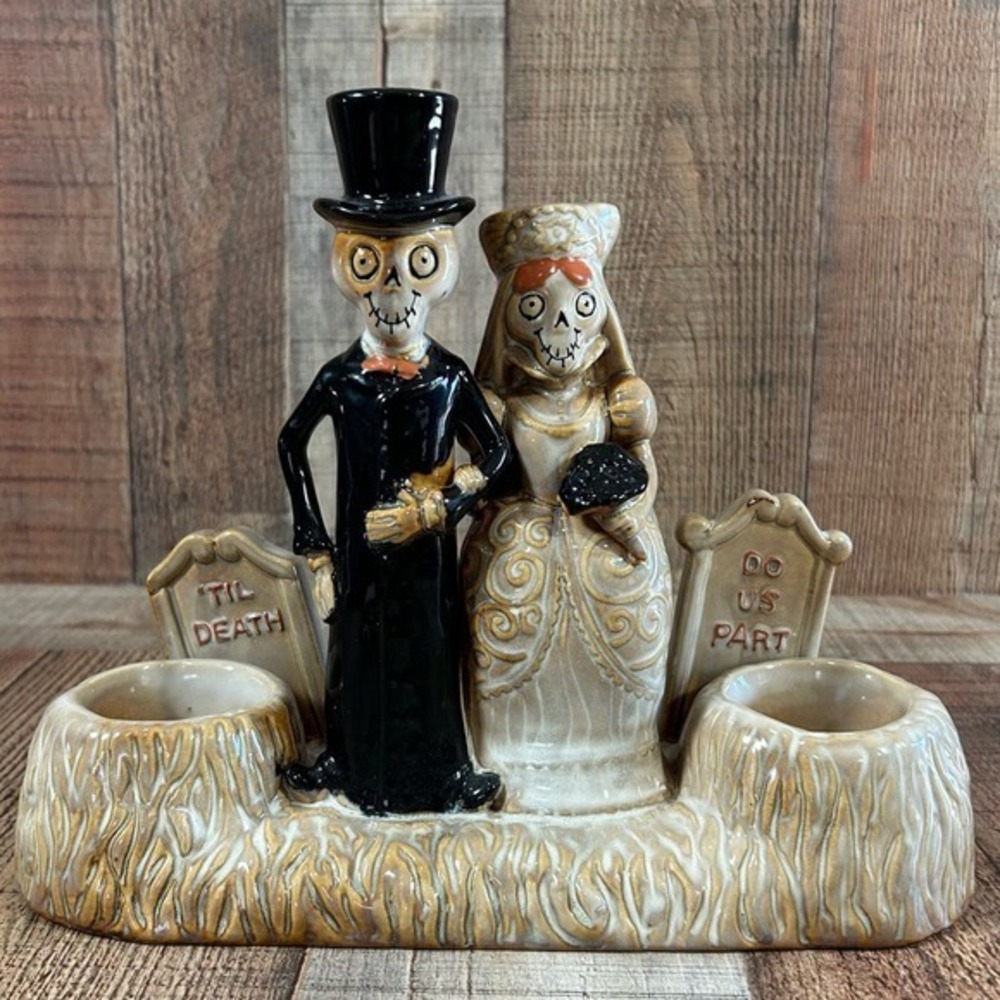 Yankee Candle Boney Bunch Til Death Do Us Part Double Tealight Holder Halloween